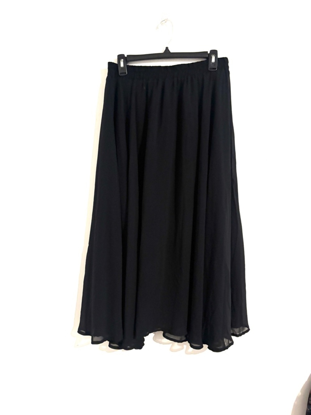 a new day Size S Black Maxi Skirt with Elastic Waist Witchy whimsy Goth